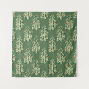Tenture Motif d'illustration des arbres de Noël
