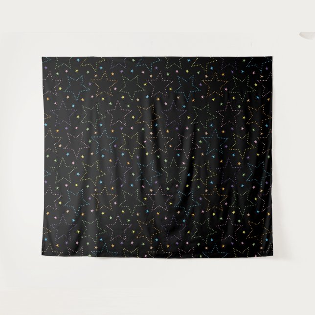 Tenture Motif du ciel de nuit étoilé (Devant (Horizontal))