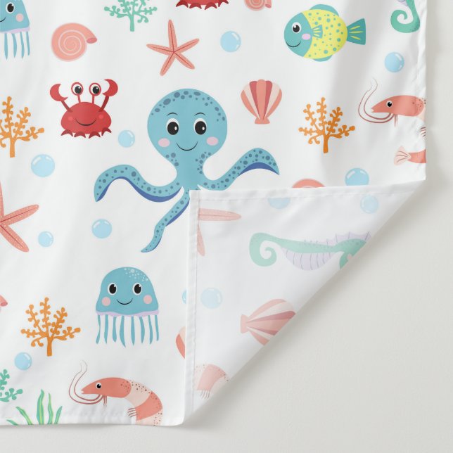 Tenture Motif du monde marin (Détail)