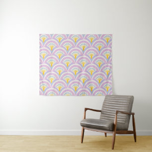 Tenture Motif en coquille de couleur pastel
