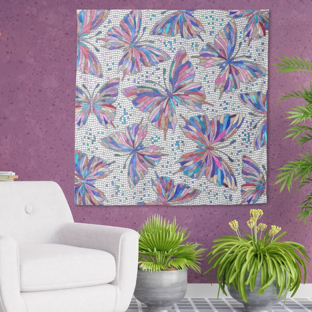 Tenture Motif en mosaïque papillon - pastels (Créateur téléchargé)