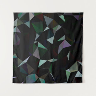 Tenture Motif en mosaïque triangle noir foncé. illu géomét