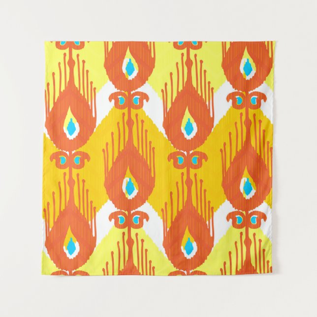 Tenture Motif en tissu Ikat (Devant)