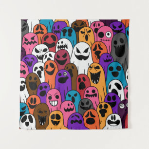Tenture Motif fantôme Halloween écharpe éffrayante isolé r