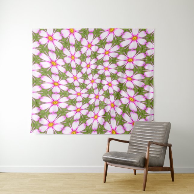 Tenture Motif Fleurs Cosmos (En situation (horizontale))