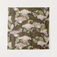 Motif floral Art nouveau vintage avec chauve-souri
