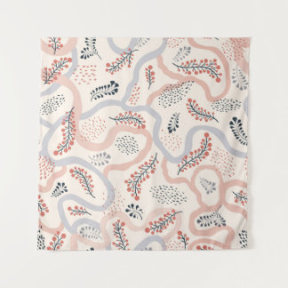 Tenture Motif floral artistique, décoration d'automne orne