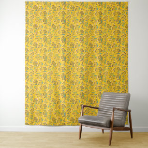 Tenture Motif floral avec des branches et des bourgeons dé