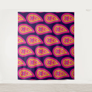 Tenture Motif Floral Boho Rose