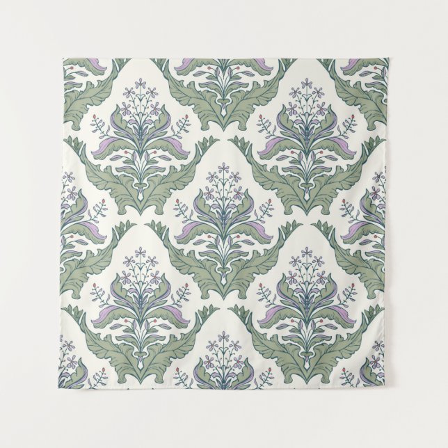 Tenture Motif floral damassé classique sans couture (Devant)