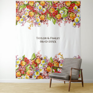 Tenture Motif floral d'art vintage Fleurs de printemps Pri