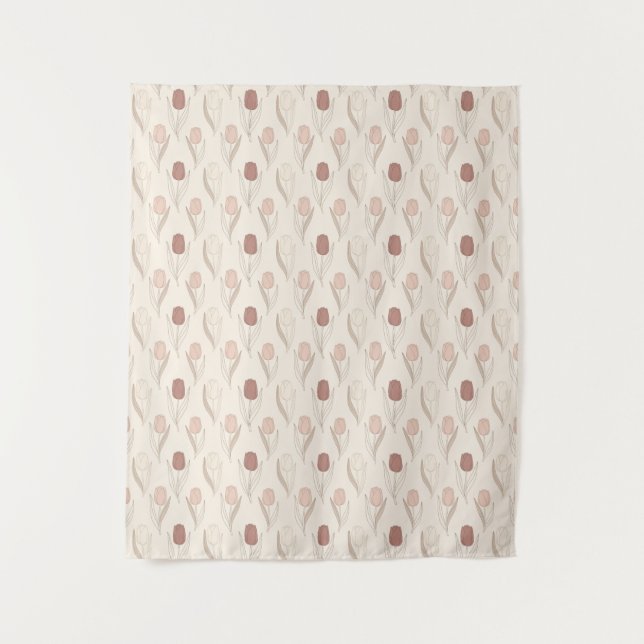 Tenture Motif floral de tulipe moderne (Devant)