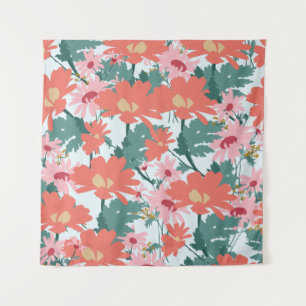 Tenture Motif Floral Dessin Élégant Fleurs Décoratives