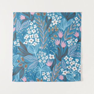 Tenture Motif floral fantaisiste : conception vintage prin