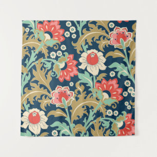 Tenture Motif floral incolore dans le style folk avec
