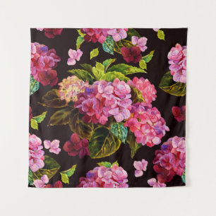 Tenture Motif floral incomparable. Hydrangée sur une sur u