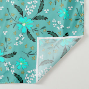 Tenture Motif floral monochrome néon.