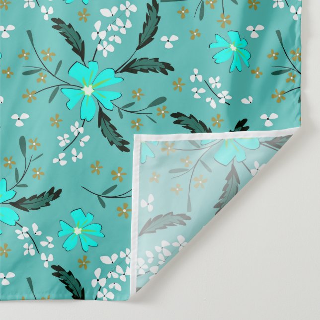 Tenture Motif floral monochrome néon. (Détail)