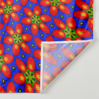 Tenture Motif Floral Rouge mou