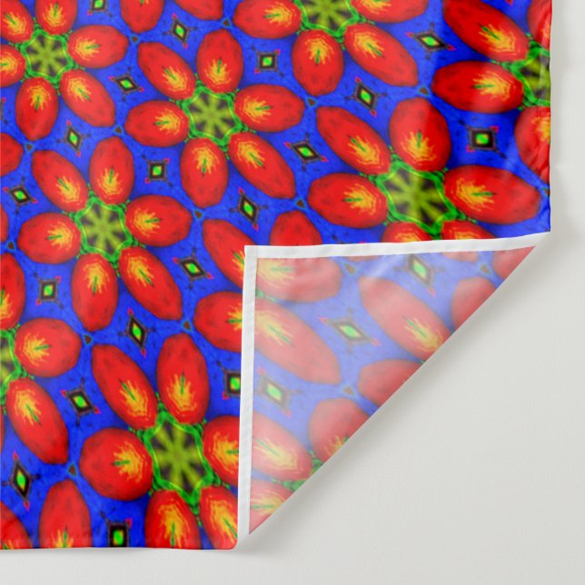 Tenture Motif Floral Rouge mou (Détail)