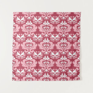 Tenture Motif floral rouge sans couture. Co beige et rouge