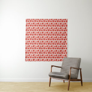 Tenture Motif floral rouge sans couture Fleur rétro mignon