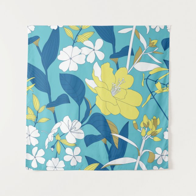 Tenture Motif floral sans couture.  (Devant)