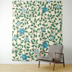 Tenture Motif floral sans couture sur fond beige