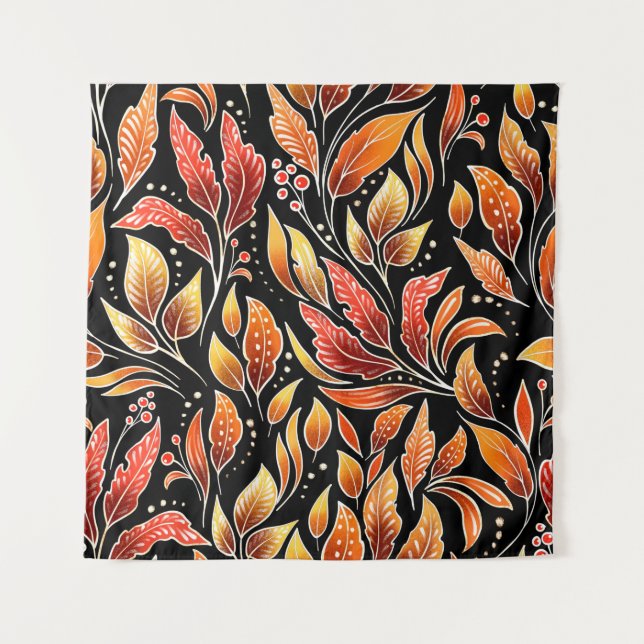 Tenture Motif floral sans soudure. Arrière - plan d'automn (Devant)