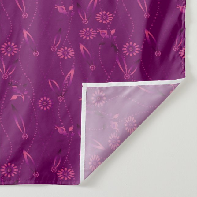 Tenture Motif floral simple rétro bordeaux (Détail)