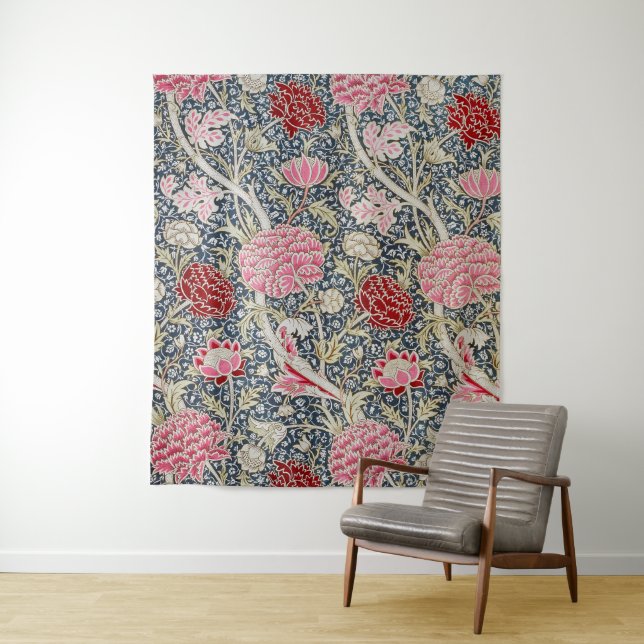 Tenture Motif floral vintage, William Morris (En situation)