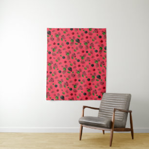 Tenture Motif framboise