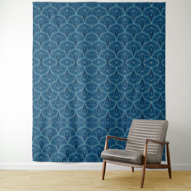 Tenture Motif géométrique Art Déco répétitif (En situation)