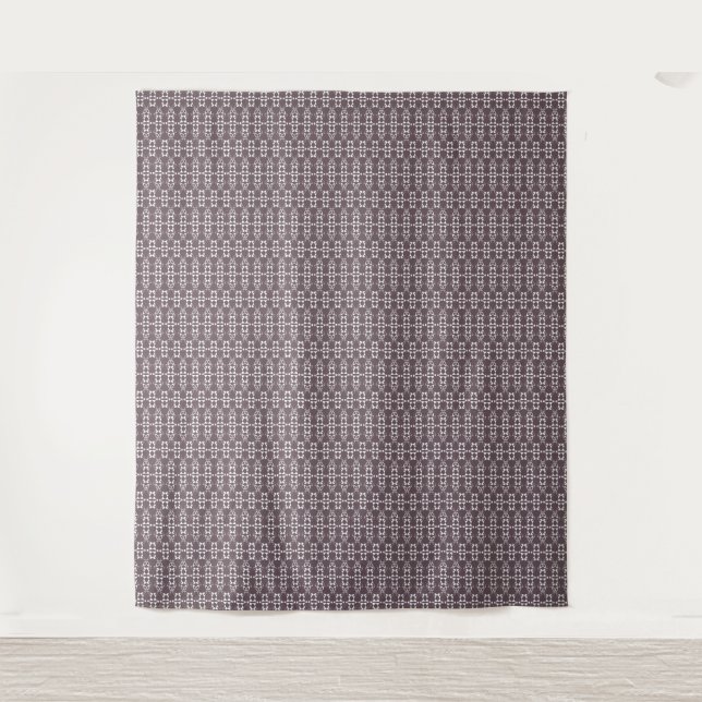 Tenture motif géométrique Brown et blanc (Devant)