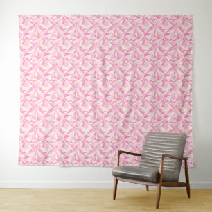 Tenture Motif géométrique couleur abstrait rose 