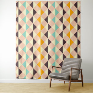 Tenture Motif géométrique de losanges et de triangles qui