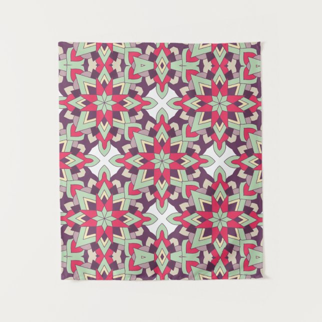 Tenture Motif géométrique moderne – Couleur minimale  (Devant)