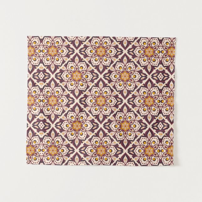 Tenture Motif géométrique moderne du milieu du siècle - Ab (Devant (Horizontal))