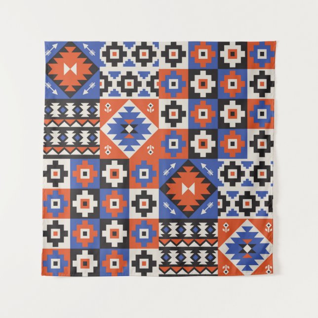 Tenture Motif géométrique oriental sans couture. Conceptio (Devant)