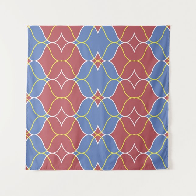 Tenture Motif géométrique sans couture avec lignes ondulée (Devant)