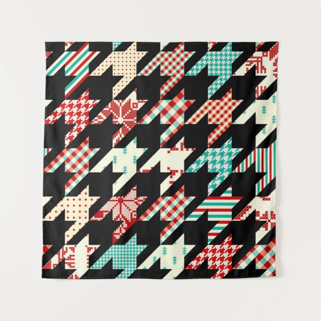 Tenture Motif géométrique sans couture. Houndstooth classi (Devant)
