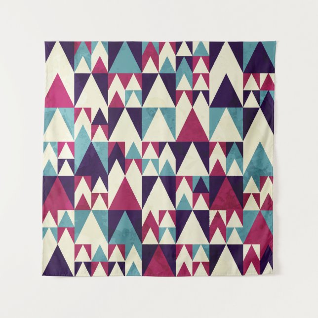 Tenture Motif géométrique triangle rétro (Devant)