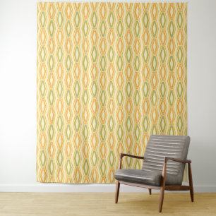 Tenture Motif géométrique vibrant avec des formes hexagona