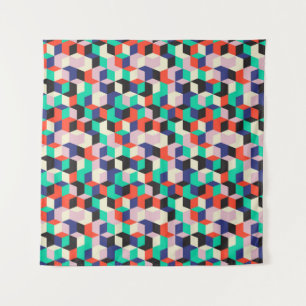 Tenture motif géométrique vintage transparent avec diamant