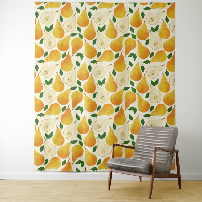 Tenture Motif Golden Pears (En situation)