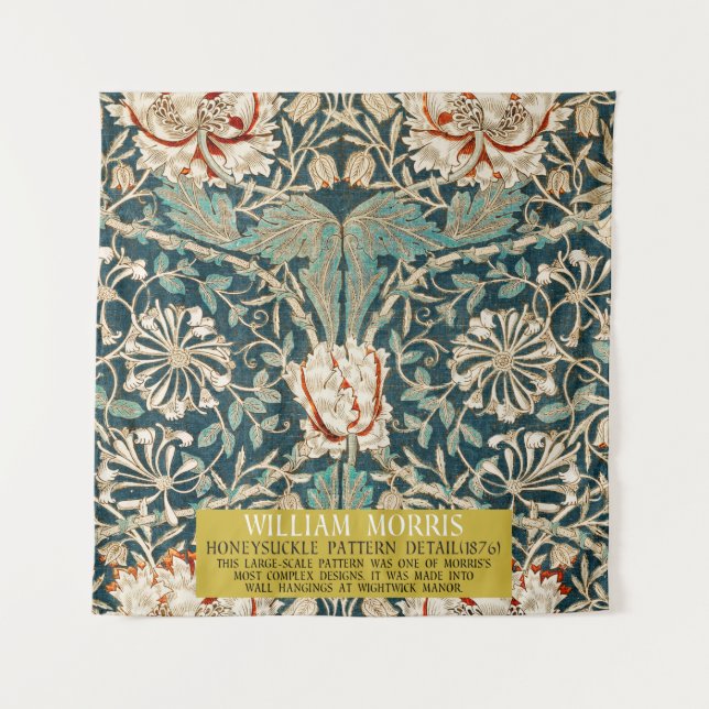 Tenture Motif Honeysuckle - Design de William Morris (Devant)
