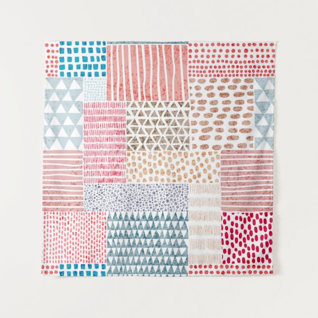 Tenture Motif impeccable en style patchwork. D simple (Devant)