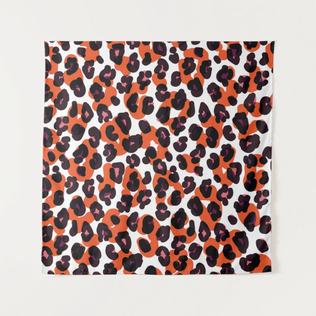 Tenture Motif Léopard coloré : Design sans couture. (Devant)