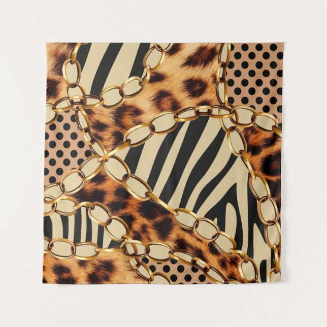 Tenture Motif léopard, Empreinte de léopard, Poster de ani (Devant)
