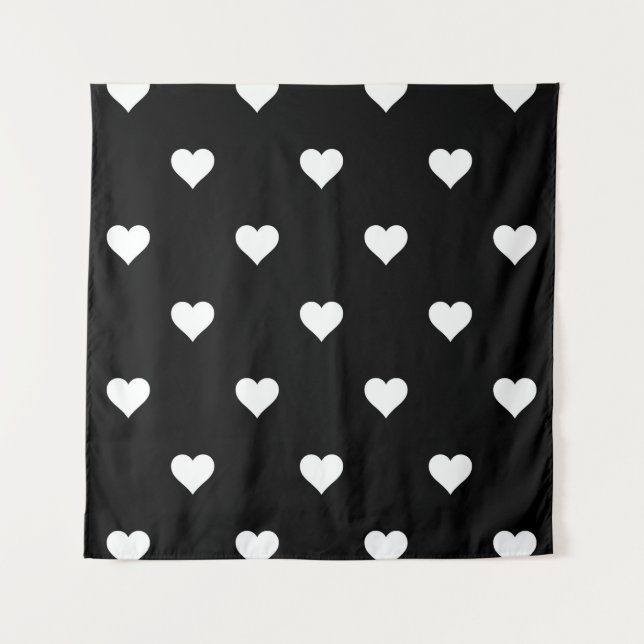 Tenture Motif minimaliste noir et blanc (Devant)